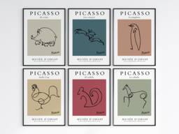 Picasso Artwork, Animals, Modern Wall Art, Artistic Prints, Poster, Animal Unique Gifts, Inspired Art - thumbnail 1
