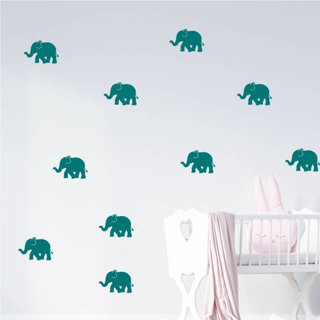 Elephant Wall Decals Baby Nursery Room Decor, Safari Animal Stickers - image 1