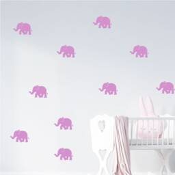 Elephant Wall Decals Baby Nursery Room Decor, Safari Animal Stickers - thumbnail 3
