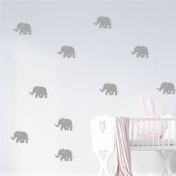 Elephant Wall Decals Baby Nursery Room Decor, Safari Animal Stickers - thumbnail 2