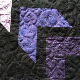 Black Lap Quilt, Patchwork Quilts For Sale, Throw Blue. Purple & Quilt/ Throw Blanket - thumbnail 2
