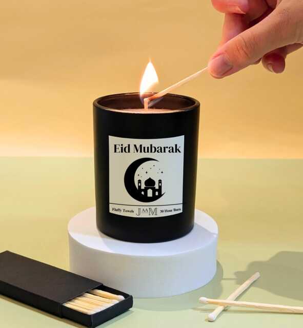 Eid Gift. Candle. Mubarak. Oud Candle Eid Happy Eid - image 1