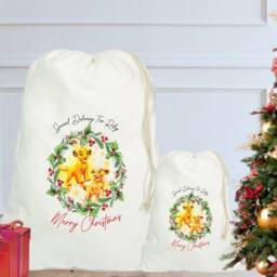 Personalised The Lion King Christmas Sack/stocking, Santa Sack, Eve, Simba, Nala, Mufasa First - thumbnail 3