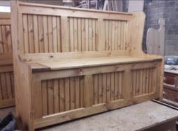 4Ft Wide Monks Bench, Storage Bench, Shoe Any Size Made.delivery Cost Shown On The 2nd Photo