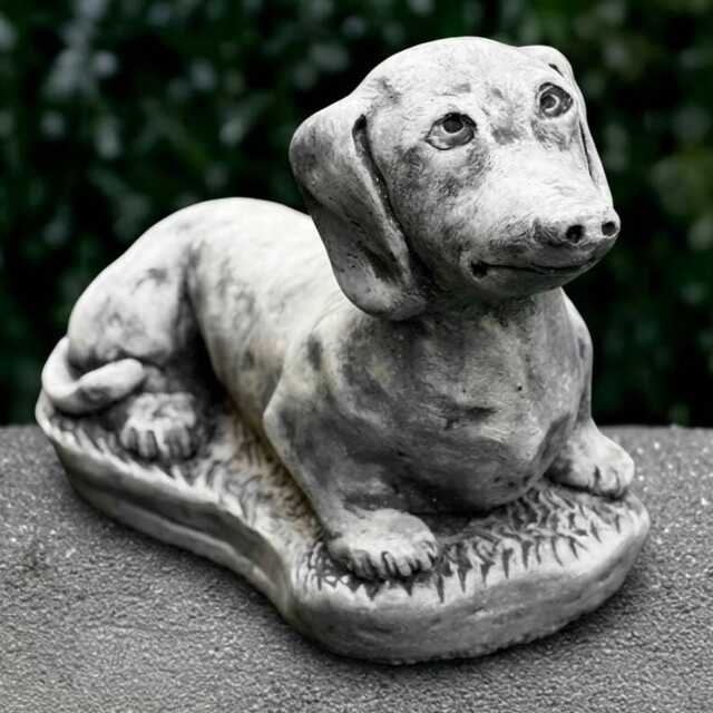 Garden Dachshund Dog Statue Concrete Sculpture Outdoor Animal Ornament Front Door Decoration Handmade Art Lover Gift - image 1