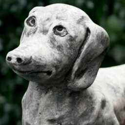 Garden Dachshund Dog Statue Concrete Sculpture Outdoor Animal Ornament Front Door Decoration Handmade Art Lover Gift - thumbnail 2