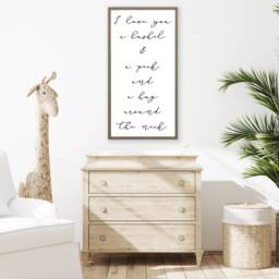 I Love You A Bushel & Peck Sign-Nursery Wall Art-Farmhouse Decor-Baby Shower Gift-Sign Above Crib-Nursery Room Sign - thumbnail 2