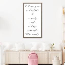 I Love You A Bushel & Peck Sign-Nursery Wall Art-Farmhouse Decor-Baby Shower Gift-Sign Above Crib-Nursery Room Sign - thumbnail 3
