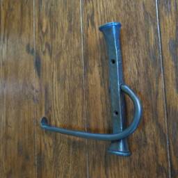 Rustic Hand Forged Hammered Square Toilet Paper Holder - thumbnail 1