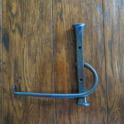 Rustic Hand Forged Hammered Square Toilet Paper Holder - thumbnail 2
