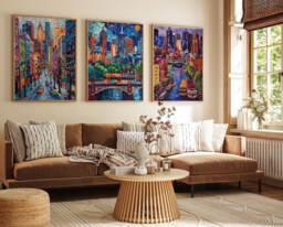 Set Of 3 Melbourne Poster Set, Australian Travel Prints, Australia Art, Decor, Oceania Wall Art