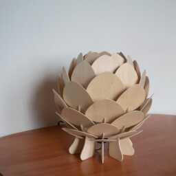 Newtable Lamp, Artichoke Light, Acorn Light, Wooden Desk Lamp, Bedside Table Lamp, Hop Light, Plywood Lamp, Pine Cone Lamp - thumbnail 3