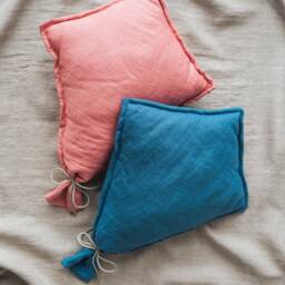 Linen Kite Pillow, Colorful Nursery Decor - thumbnail 2