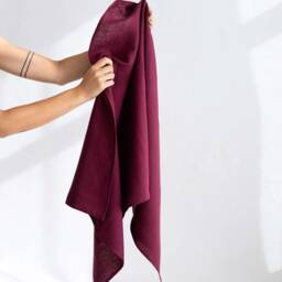 Washed Linen Bath Sheet, Oversized Body Towel, Handmade - thumbnail 3