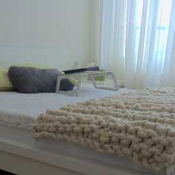 Super Chunky Throw Blanket, 30x83 Inches/75x210 cm, Throw, Knit Wool - thumbnail 3