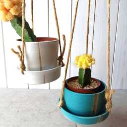 Ceramic Planter, Planter With Plate, White Turquoise Plant Pot Holes, Pottery Green Hanging - thumbnail 4