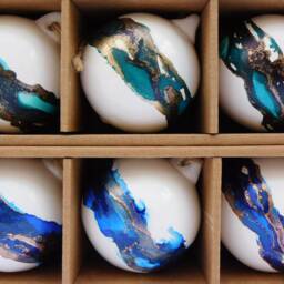 Limited Edition Set Of 3 Baubles, Personalised Ceramic Christmas Tree Baubles. Decorations. Xmas Ornaments, Decor - thumbnail 3