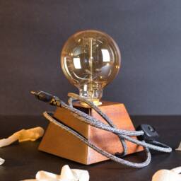 Edison Lamp in Mahogany - Bulb Included Retro & Designer Style - thumbnail 2