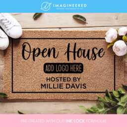 Custom Open House Doormat - Realtor Estate For A Warm & Inviting Entrance Agent Logo Real - thumbnail 1