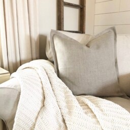 Linen Throw Pillow Cover, Oxford Style Pillowcase, Linen Custom Size Cover - thumbnail 3