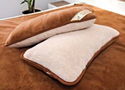 Pack Of 2 Merino Wool Bed Pillows Luxury Zipped Cover - thumbnail 1