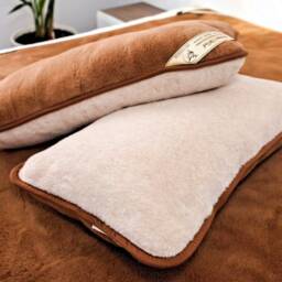 Pack Of 2 Merino Wool Bed Pillows Luxury Zipped Cover - thumbnail 2