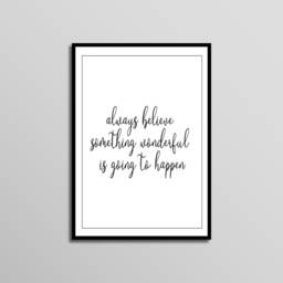 Positivity Quote Print - Motivational Message A3 & A4 Home Decor Positive Prints Minimalist Inspirational Mothers Day Gift - thumbnail 2