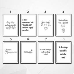 Positivity Quote Print - Motivational Message A3 & A4 Home Decor Positive Prints Minimalist Inspirational Mothers Day Gift - thumbnail 1
