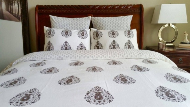 Brown Duvet Set/ Cover King/ Comforter Covers/ Indian Bedding/ Bed Cover/ Duvets/ King Set - image 1