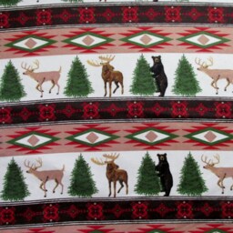 Rts Deer Bear Moose Aztec Design Extra-Large Receiving Blanket - Southwest Tribal Indian Baby Gift Hannahs Homestead2 - thumbnail 3