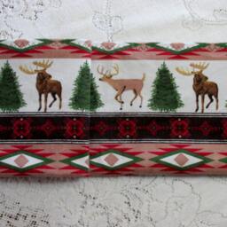 Rts Deer Bear Moose Aztec Design Extra-Large Receiving Blanket - Southwest Tribal Indian Baby Gift Hannahs Homestead2 - thumbnail 2