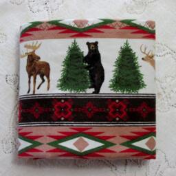 Rts Deer Bear Moose Aztec Design Extra-Large Receiving Blanket - Southwest Tribal Indian Baby Gift Hannahs Homestead2 - thumbnail 4