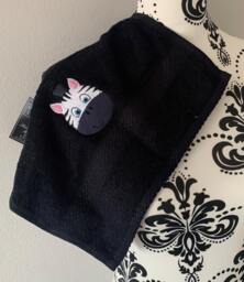 Zebra Face Towel - Personalised Face Cloth/Hand Bath = Embroidered