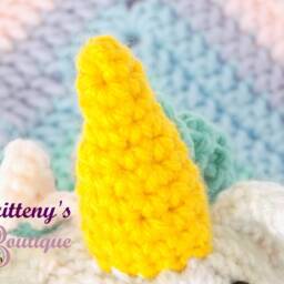 Rainbow Unicorn Baby Security Blanket Girl Lovey Crochet Plush Cuddle - thumbnail 3