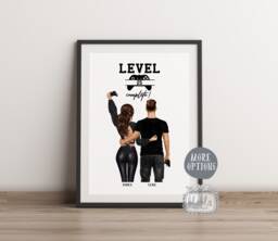 Gamer Couple Gift, Birthday Personalised Valentines Boyfriend Gamers Print - thumbnail 1