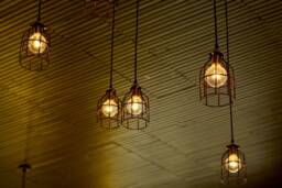 Bar Lighting Hanging Pendant Lights Custom Design Industrial Restaurant Metal Cage Lamps