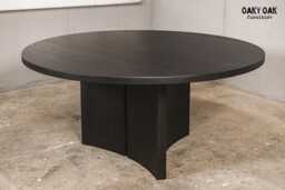 Oak Dining Table, Round Industrial Kitchen Furniture - 160cm
