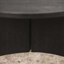 Oak Dining Table, Round Industrial Kitchen Furniture - 160cm - thumbnail 3
