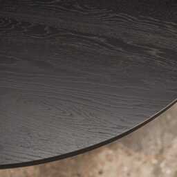 Oak Dining Table, Round Industrial Kitchen Furniture - 160cm - thumbnail 4
