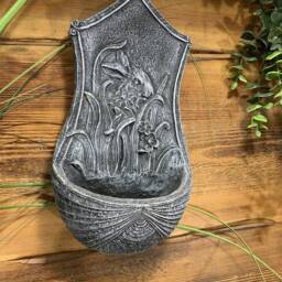stone Garden Cute Rabbit Hare Bird Feeder Wall Hanging Plaque Ornament - thumbnail 4