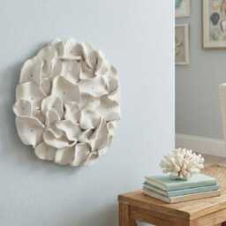 Coral Sea Textures White Wall Art Hanging Beach House Decor - thumbnail 2