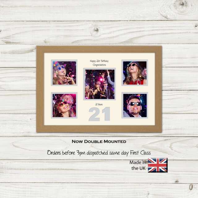 21st Photo Frame Word Birthday Special Gift 5Sqbox-965D By Photos in A Word - image 1
