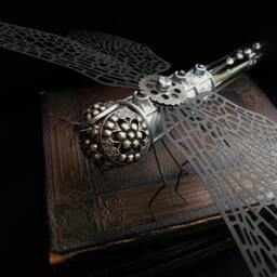 Metal Dragonfly Sculpture - thumbnail 2