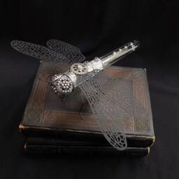 Metal Dragonfly Sculpture - thumbnail 1