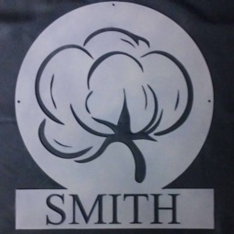15 Inch Personalized Cotton Boll Customized Sign/ Metal Wall Art/ Custom Signs/ Door Hanger/ - thumbnail 2
