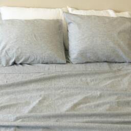 Black & White Ticking Striped Sheets Set With Ticking Stripe Pillow Covers, Striped Bedding, Pinstripe Bed Sheets - thumbnail 2