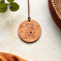 Cockapoo Christmas Bauble Personalised Wooden Pet Ornament - thumbnail 3