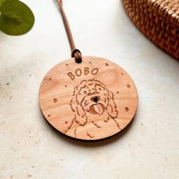 Cockapoo Christmas Bauble Personalised Wooden Pet Ornament - thumbnail 2