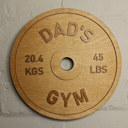 Personalised Wooden Home Gym Sign/Barbell - Dumbbell Handmade Hanging Wall Art UK - thumbnail 3