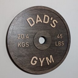 Personalised Wooden Home Gym Sign/Barbell - Dumbbell Handmade Hanging Wall Art UK - thumbnail 2